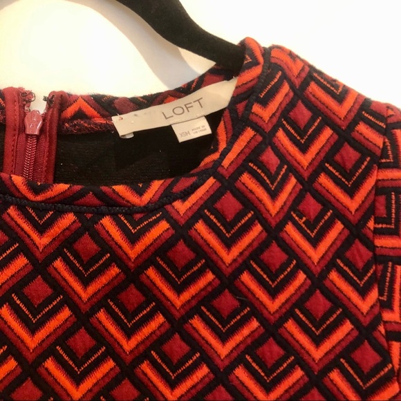 Loft Shift Dress Size XSM Short Sleeve Knit - Picture 5 of 6